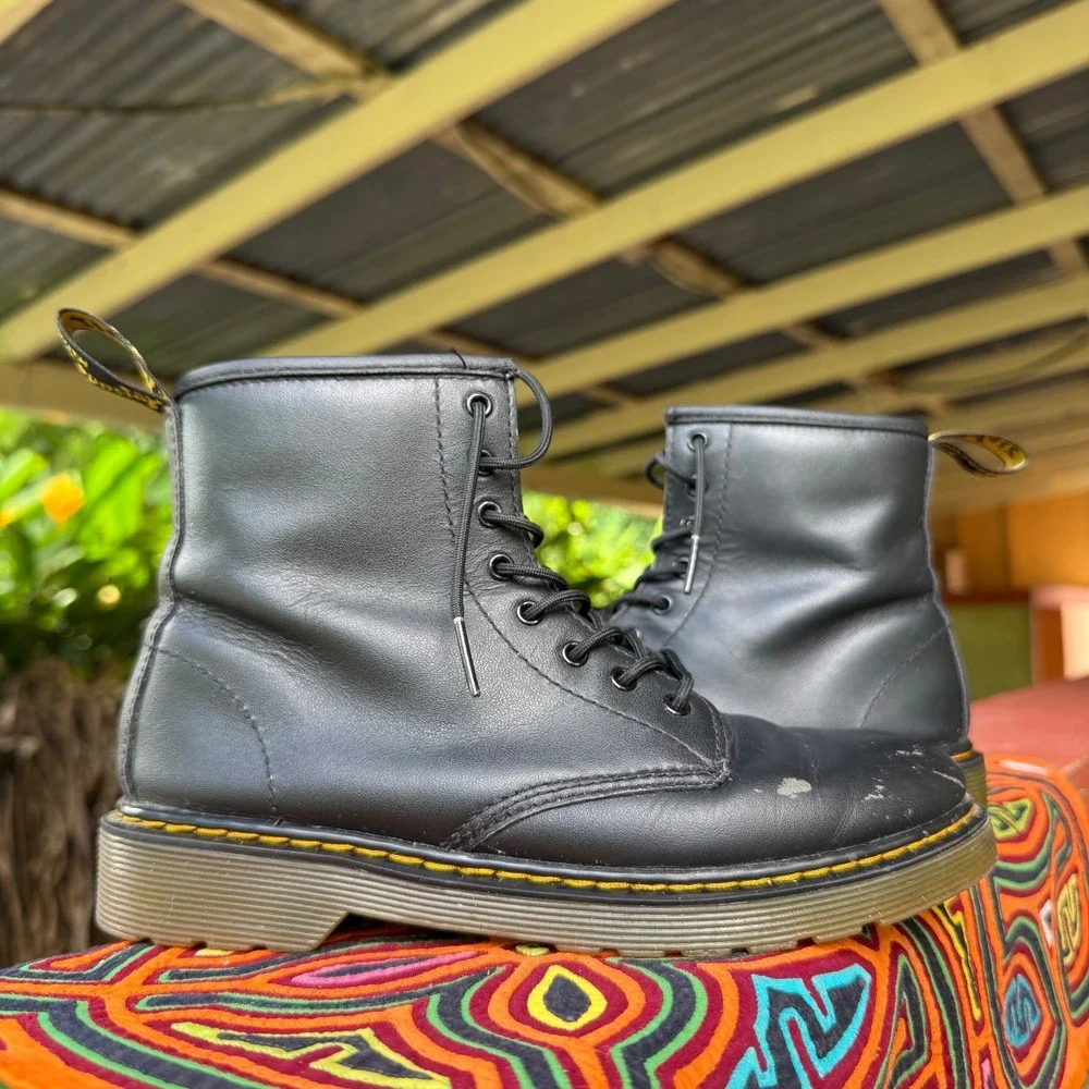 Dr. Martens 1460 J Youth Leather Boots‎ Black Size 5 US